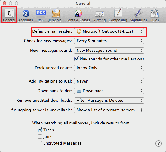 outlook for mac osx make account inactive
